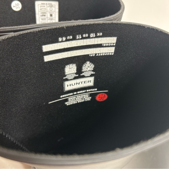 Hunter Classic Black Waterproof Boots Mens 11 - Picture 6 of 7